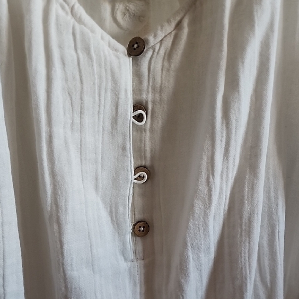 Roxy White Button-Down Top - image 2